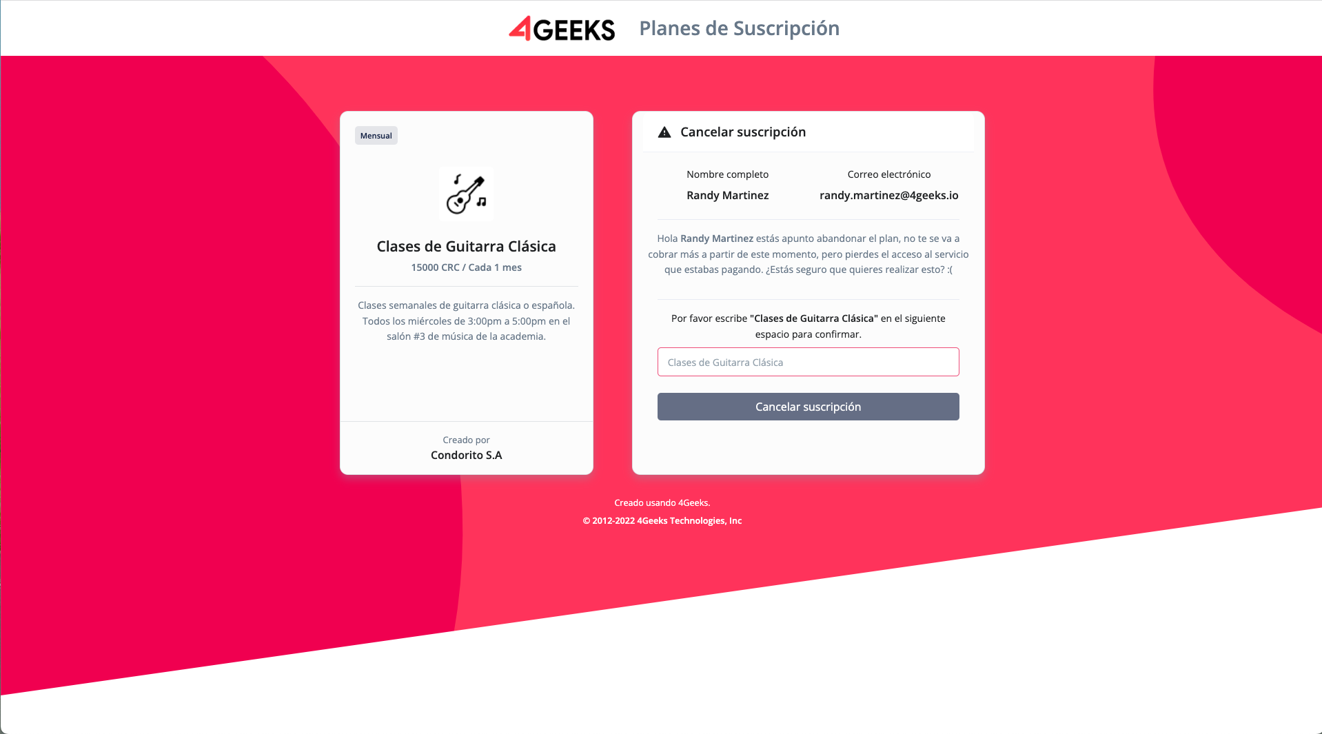 Unsubscribe plan